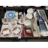 Various Royal Albert, Coalport, Royal Crown Derby china ware, small quantity EPNS ware