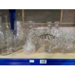 A quantity of cut and moulded glassware 20+