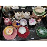 Quantity of decorative tea ware and Beswick ware John Weller toby jug