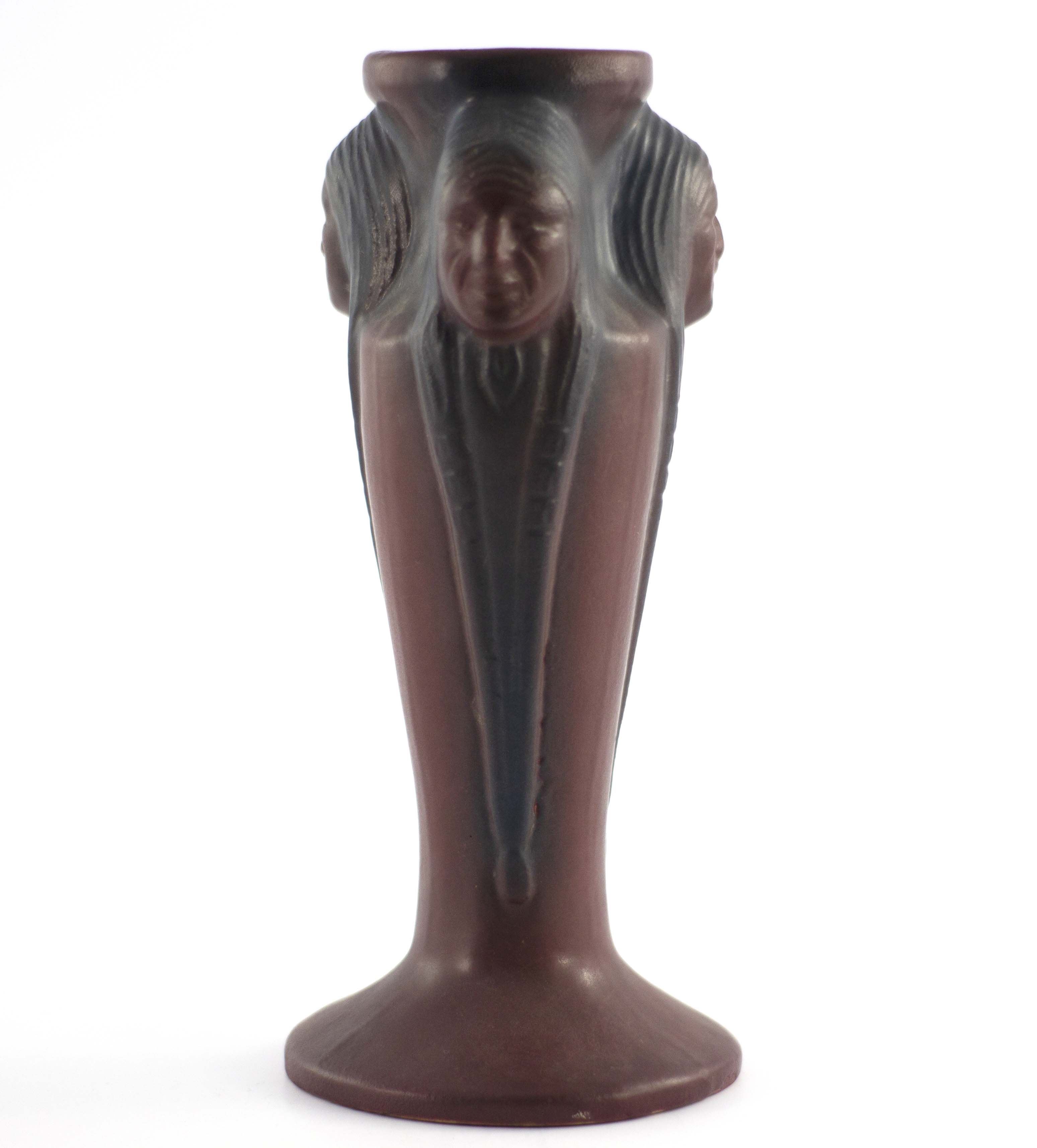 Van Briggle Pottery, an Indian Head vase - Image 2 of 5