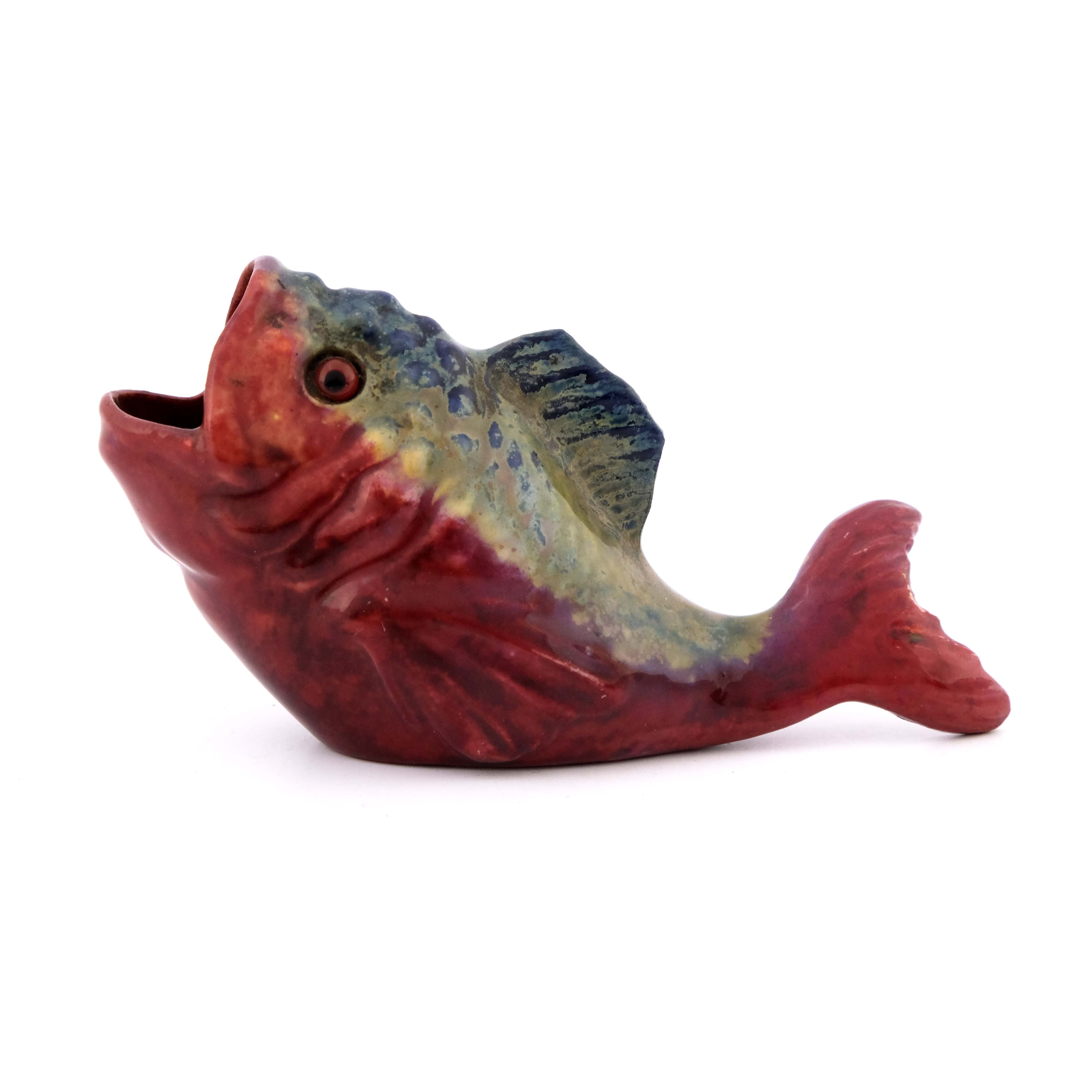 Bernard Moore, a flambe figural fish vase - Image 2 of 2