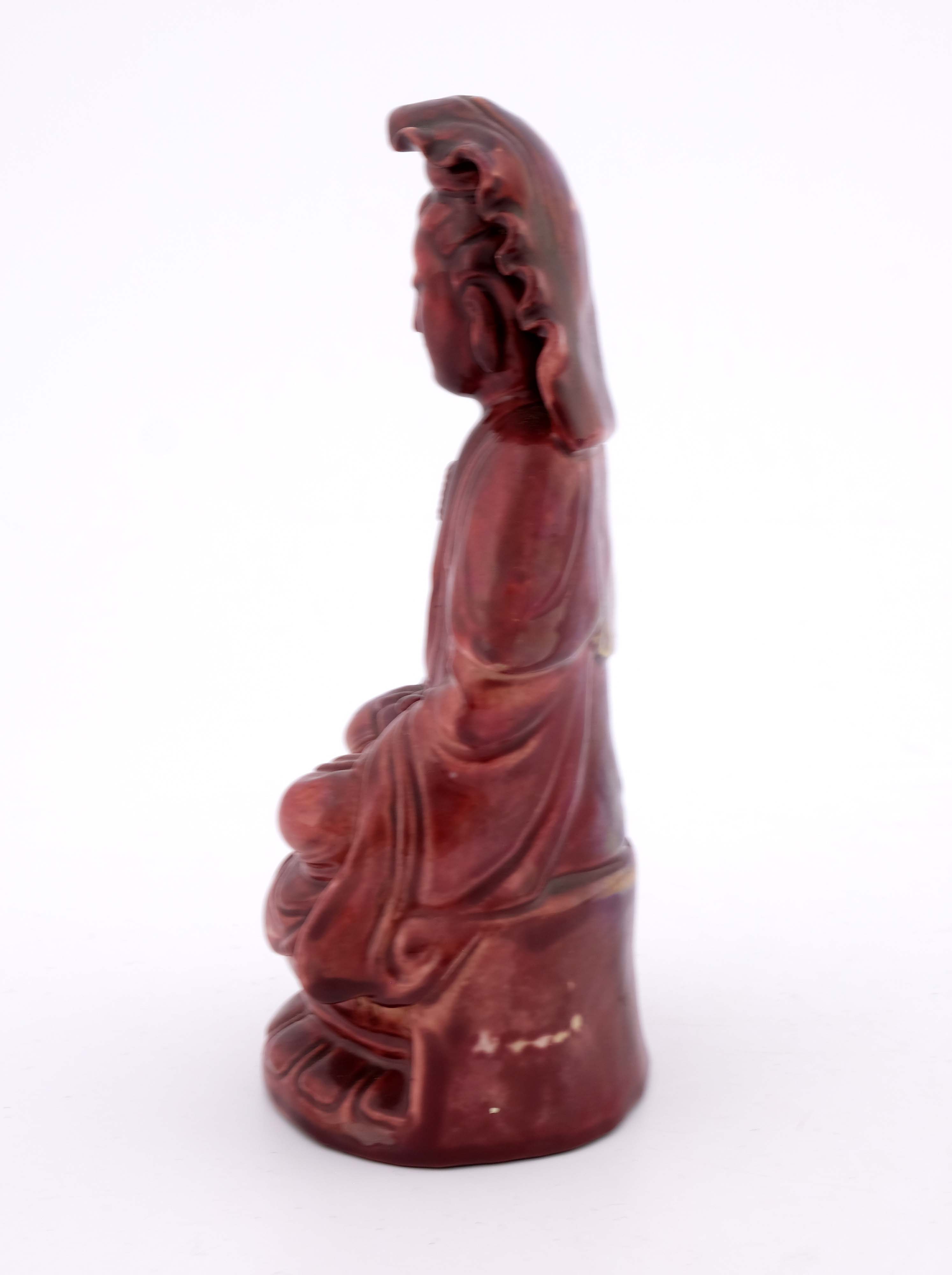 Bernard Moore, a flambe figure of a Chinese deity - Image 3 of 5
