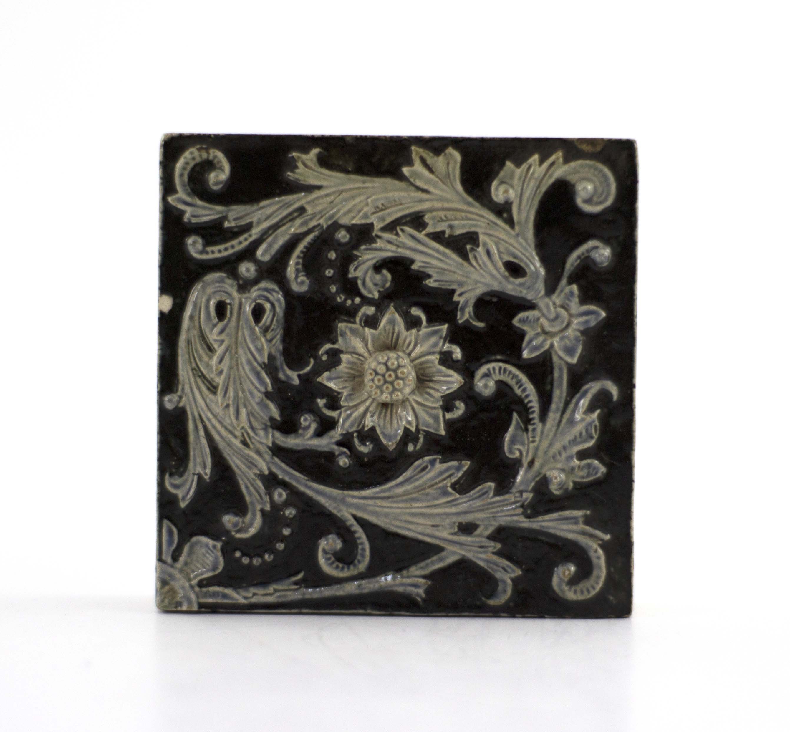 Martin Brothers, a stoneware four tile panel - Image 4 of 6