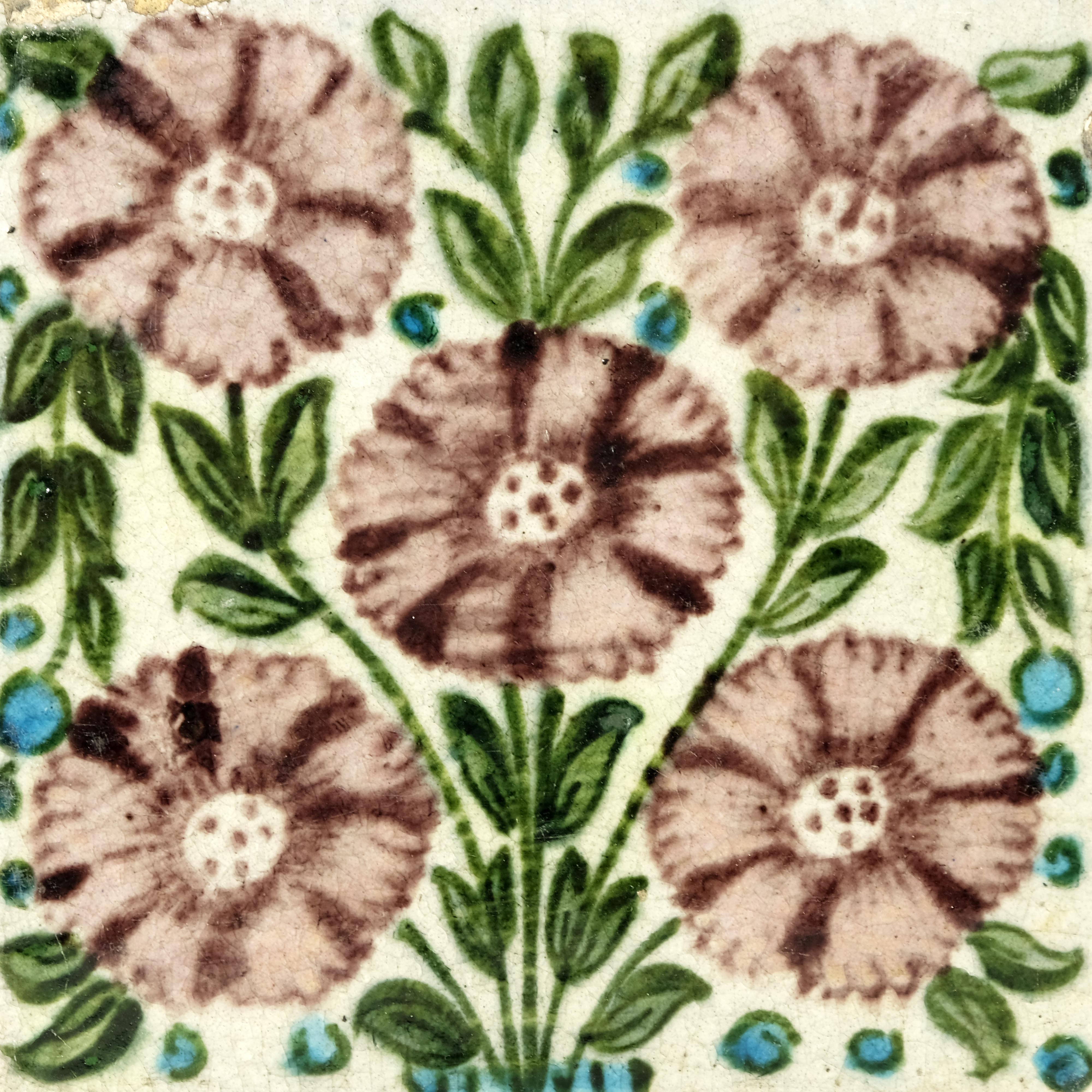 William De Morgan, a Bedford Park Anemone tile