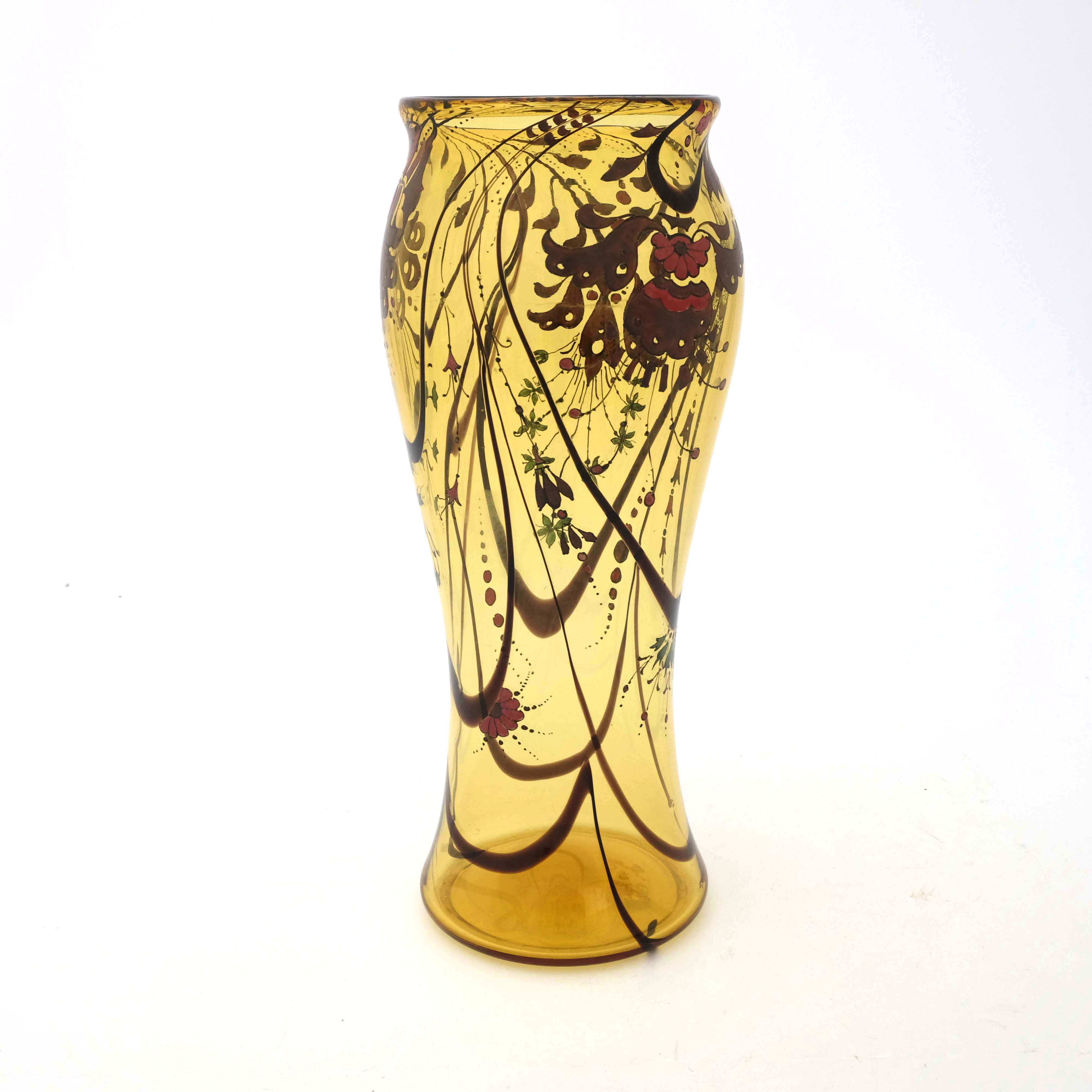 Stuart and Sons, an Art Deco enamelled glass vase - Image 2 of 3