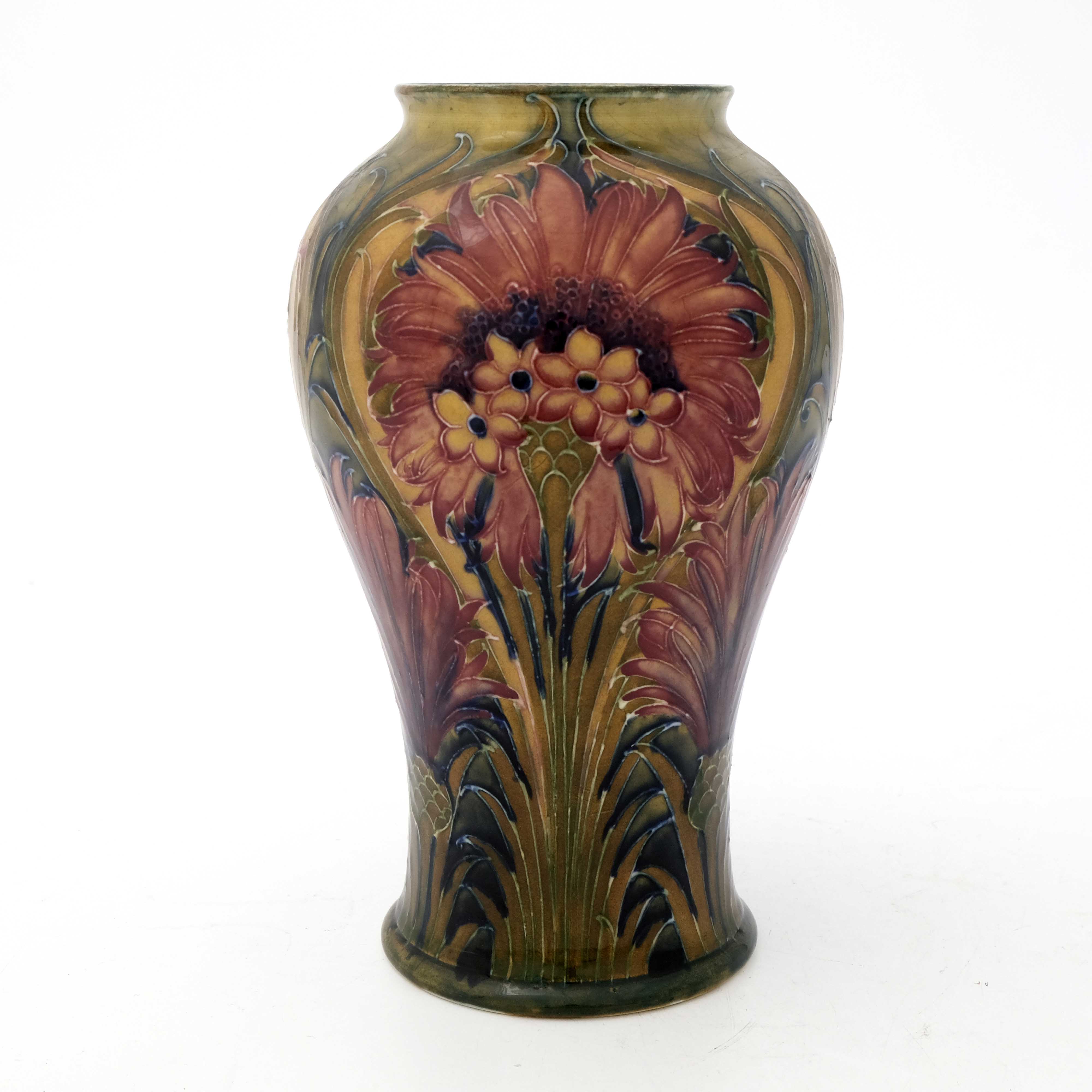 William Moorcroft, a Cornflower vase