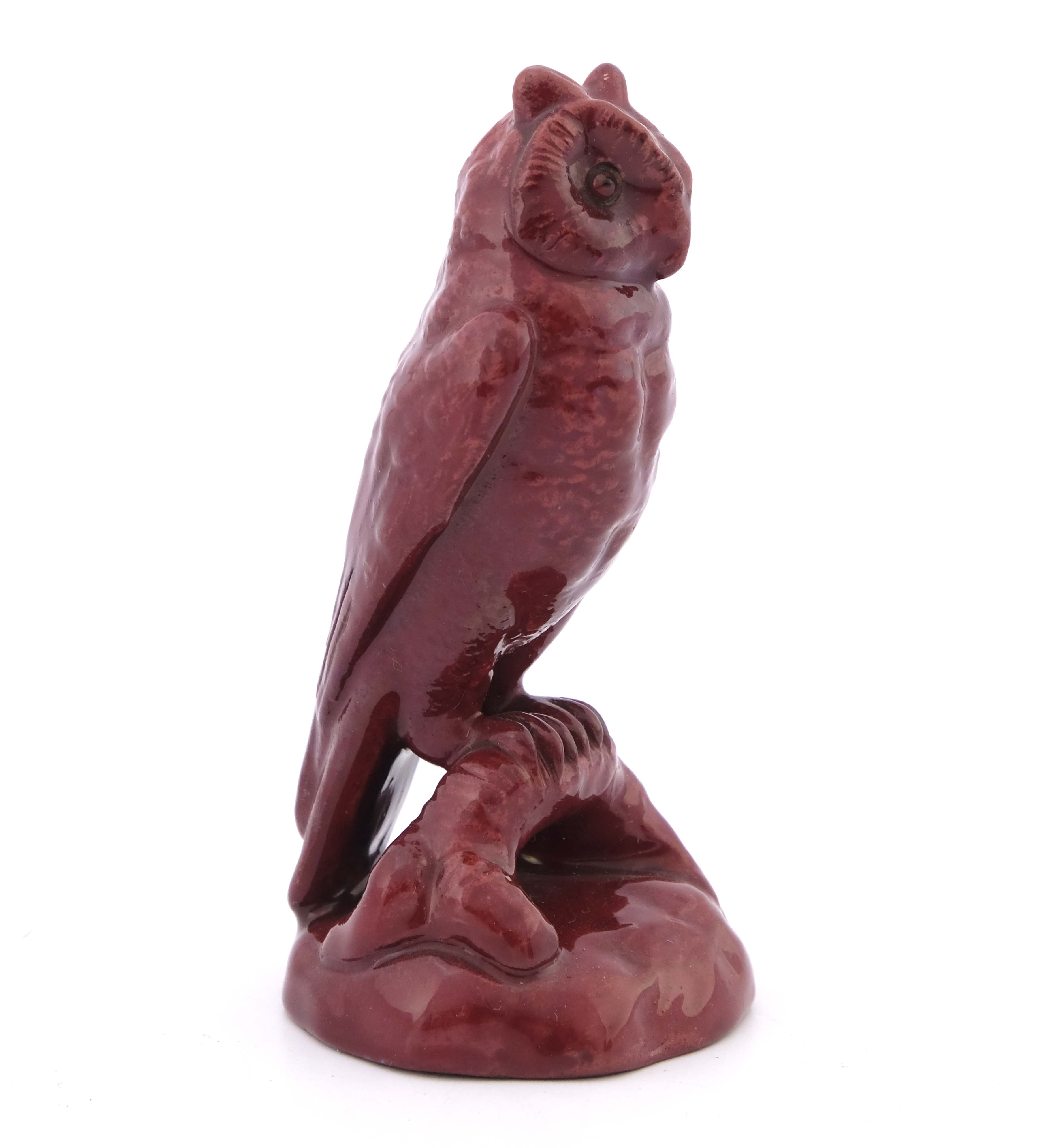 Bernard Moore, a small flambe figure of an owl - Image 3 of 4