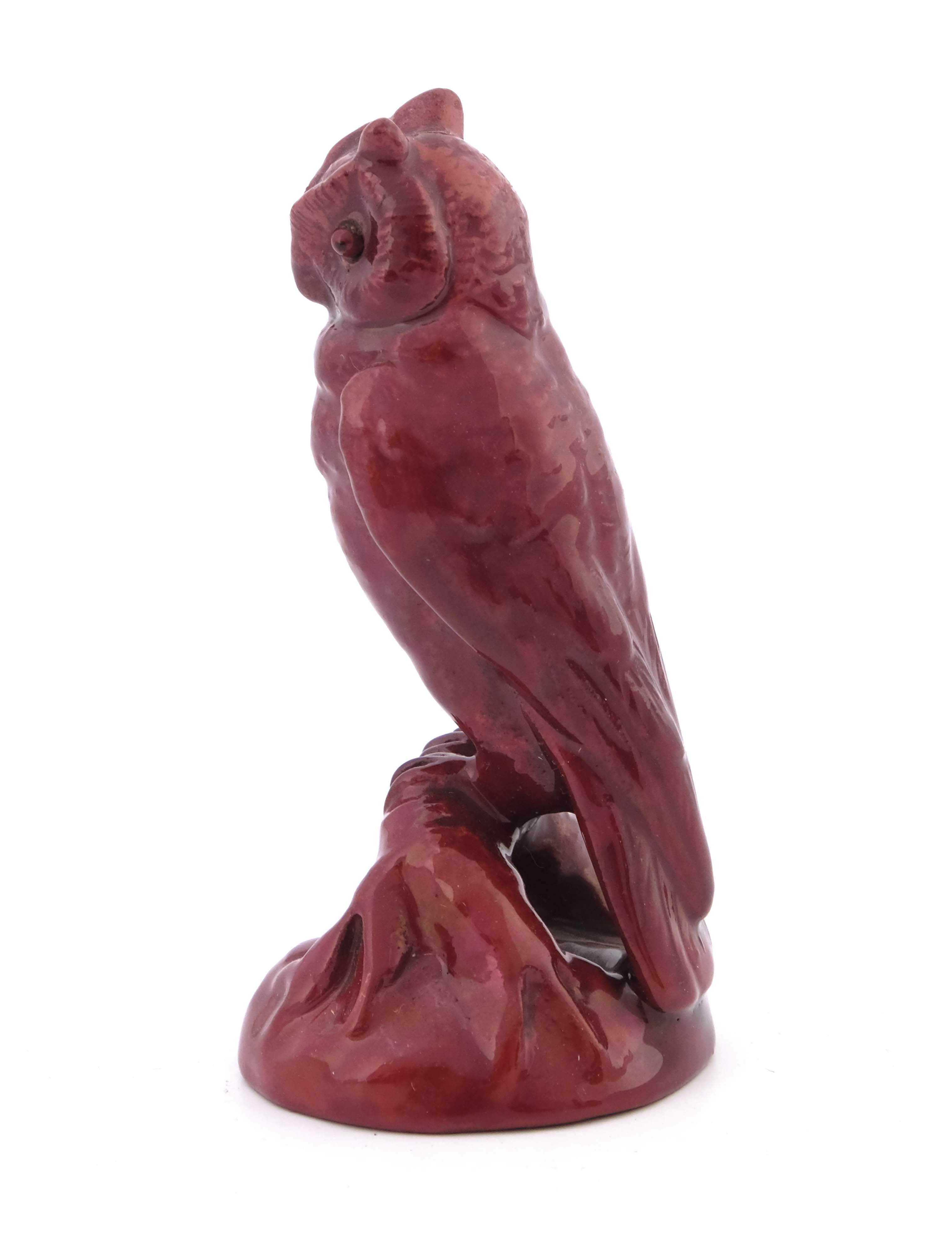 Bernard Moore, a small flambe figure of an owl - Image 2 of 4