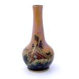 Bernard Moore, a flambe Long Boat vase