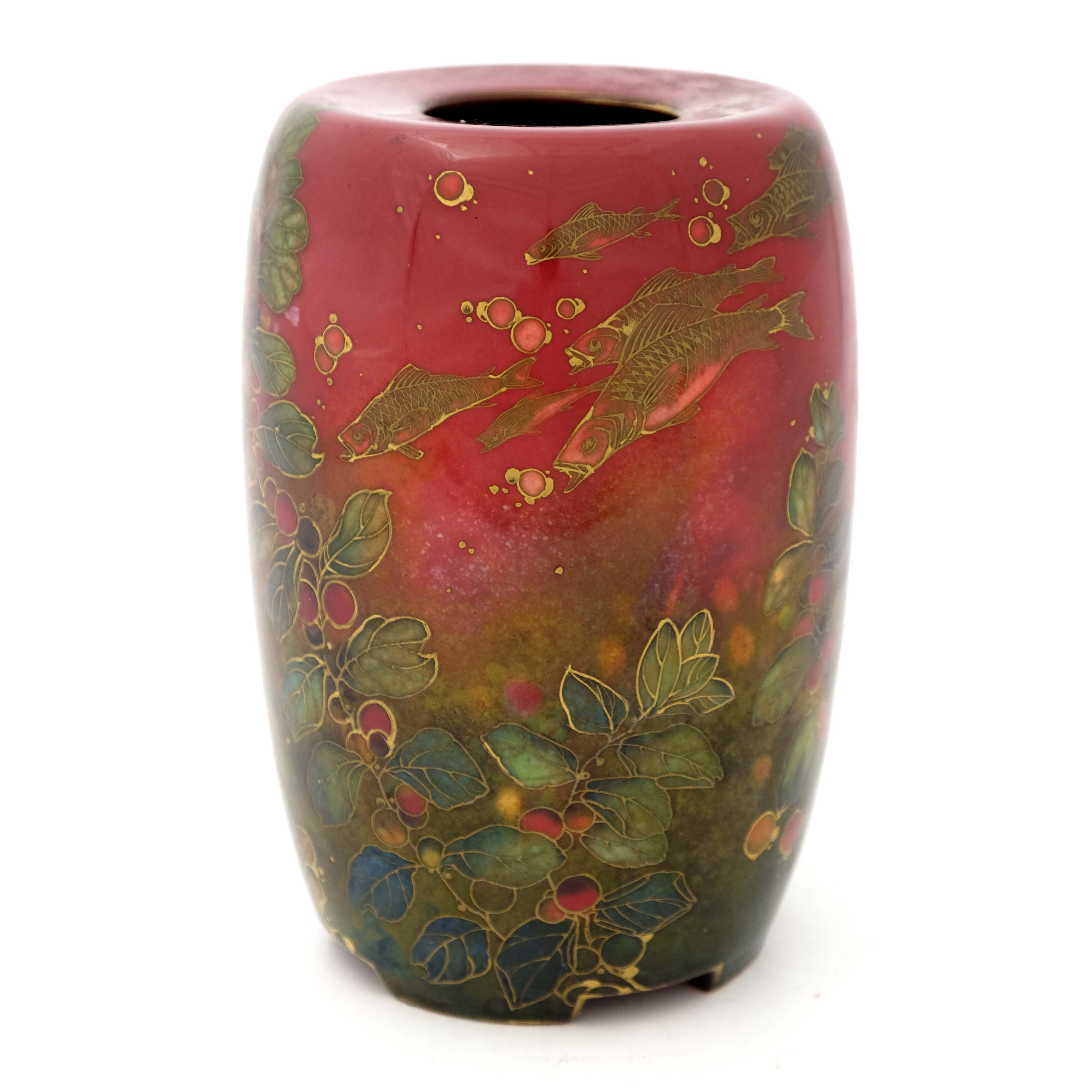 Harry Nixon for Royal Doulton, a Flambe vase