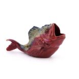 Bernard Moore, a flambe figural fish vase