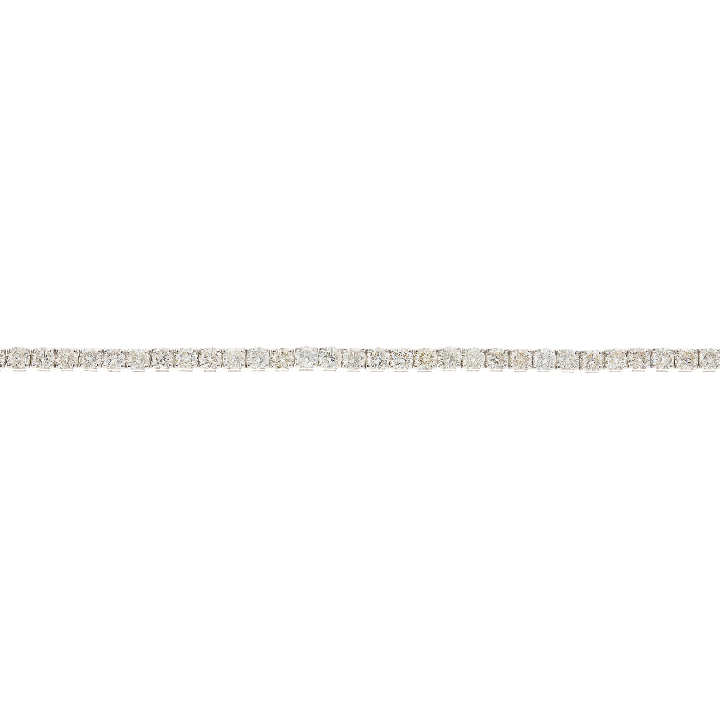 An 18ct gold brilliant-cut diamond line bracelet