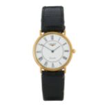 Longines, a gold plated and stainless steel Presence wrist watch