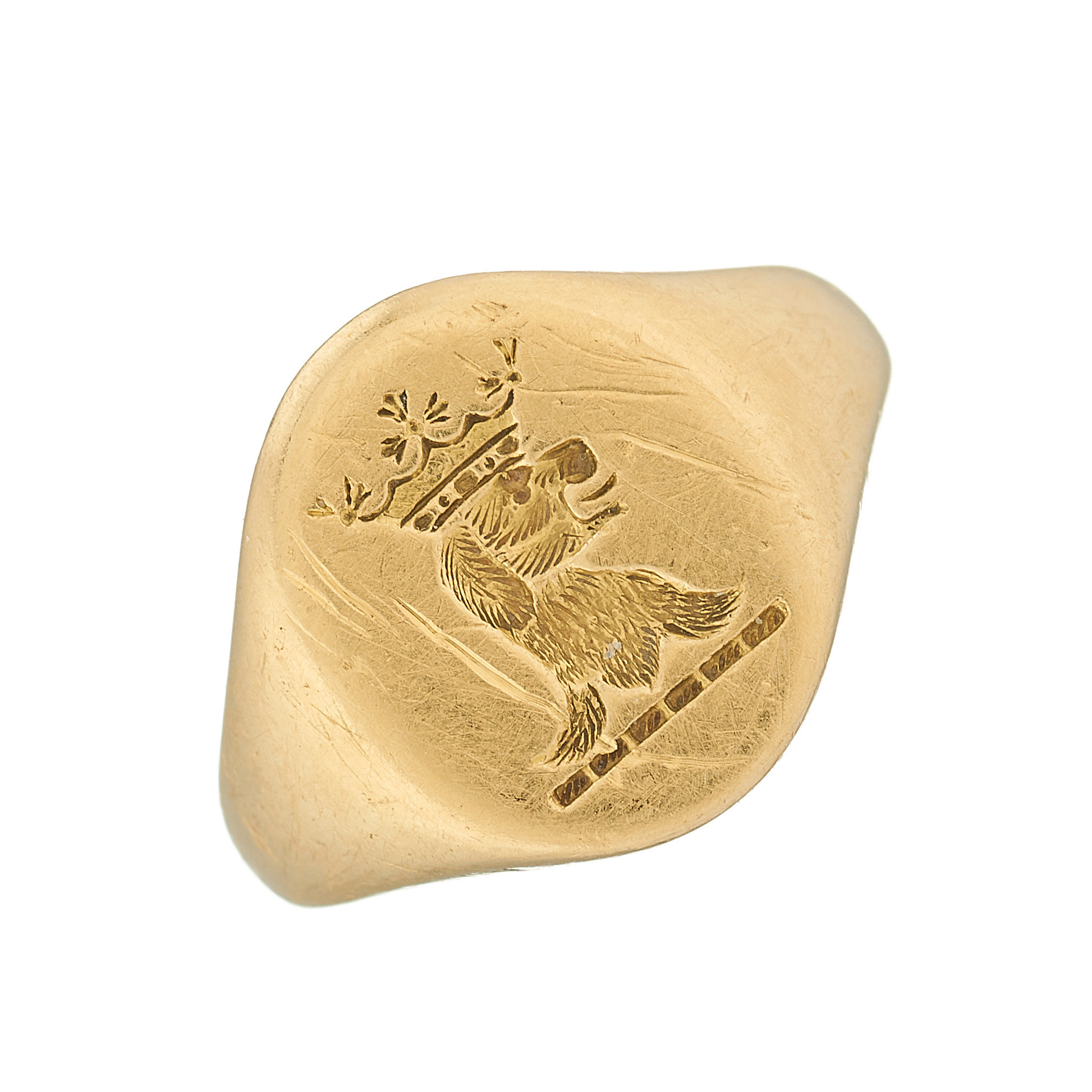 An 18ct gold signet ring