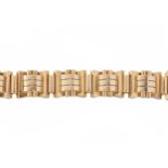 A 1940s 18ct gold geometric bracelet