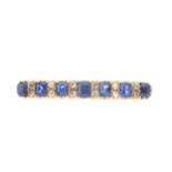 An early 20th century gold, sapphire and diamond b