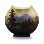 Emile Galle, a cameo glass landscape vase