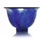 Francois Decorchemont, a pate de verre Petit Bol triangles glass vase