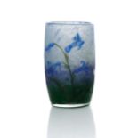 Daum, a pate de verre enamelled glass vase