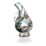 Emile Galle, an etched and enamelled glass vessel