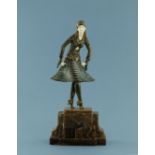 Demetre Chiparus, Orilla, an Art Deco bronze and carved chryselephantine figure