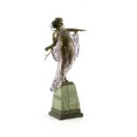 Carl Kauba, Salome, a gilt bronze and glass figure