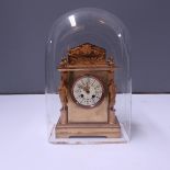 A late 19th gilt metal and ormolu bracket clock, circa 1880, the case of Baroque design with an