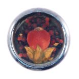 William Moorcroft, a pomegranate pin dish with inverted opening, impressed marks to base, 11cm