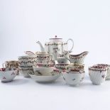 A series of Newhall and Keeling tea and coffee wares, circa 1780s-1790s, include a Newhall silver