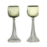 Wilhelm Steigerwald, a pair of Jugendstil wine glasses