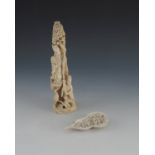 A Chinese ivory tusk carving, late 19th Century, c