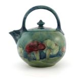 William Moorcroft, a Claremont teapot, globular loop handle form, circa 1905, printed Rd.No.