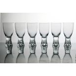 Tapio Wirkkala for Iittala, a set of six Tapio wine glasses