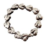 Pinco Forening, a Swedish Modernist silver bracelet, Stockholm 1956