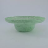 Nazeing, an Art Deco cloudy green glass bowl