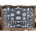 Nautical Interest, a Bounty Arts decorative framed display of Mariner's Knots, glazed frame with