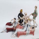 Kenneth Potts for Royal Worcester, production standard A La Mode figures to include En Repos and