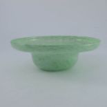 Nazeing, an Art Deco cloudy green glass bowl