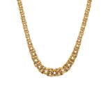 A 9ct gold fancy-link necklace