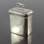 A George V silver tea caddy, Lowe and Sons, Chester 1915