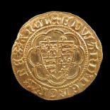 Edward III Quarter Noble, 1361-69 Treaty Period mm Cross potent, 1.9, purchased Spink c1970