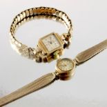 Two mid 20th century 9ct gold watches