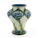 William Moorcroft for James MacIntyre, a Florian Ware Cornflower Panel vase