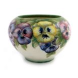 William Moorcroft for James MacIntyre, a Pansy on white bowl