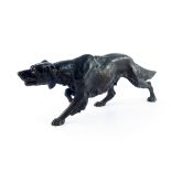 Franz Bergmann, an Austrian patinated bronze figure of a dog