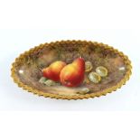 P Love for Royal Worcester, a fruit painted dish