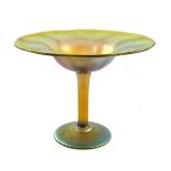 Louis Comfort Tiffany, a Favrile iridescent glass tazza