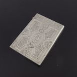 A Victorian silver card case, William Crouch & Son, Edinburgh circa 1860