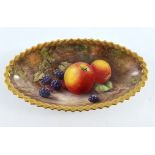 P Love for Royal Worcester, a fruit painted dish