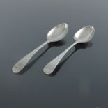 Two George III Provincial silver tablespoons, George Murray, Newcastle 1812